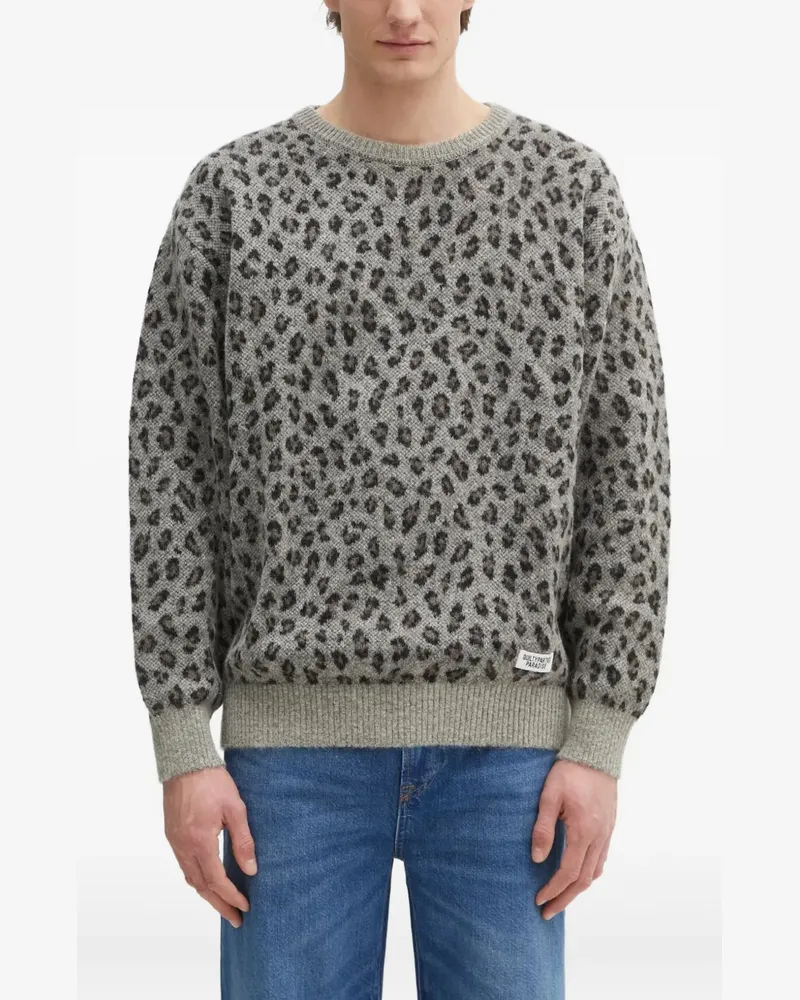 Wacko Maria Pullover mit Leoparden-Print - Grau Grau