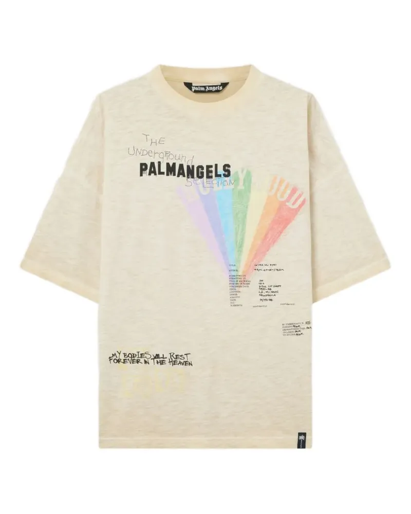 Palm Angels Lockeres Neon Blvd T-Shirt - Nude Nude
