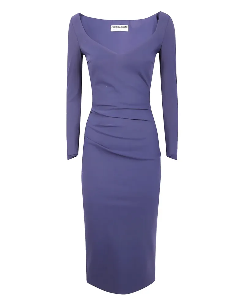 Chiara Boni Drapiertes Midikleid - Violett Violett