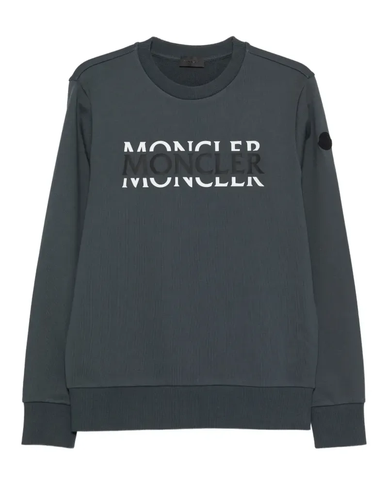 Moncler Sweatshirt mit Logo-Print - Blau Blau