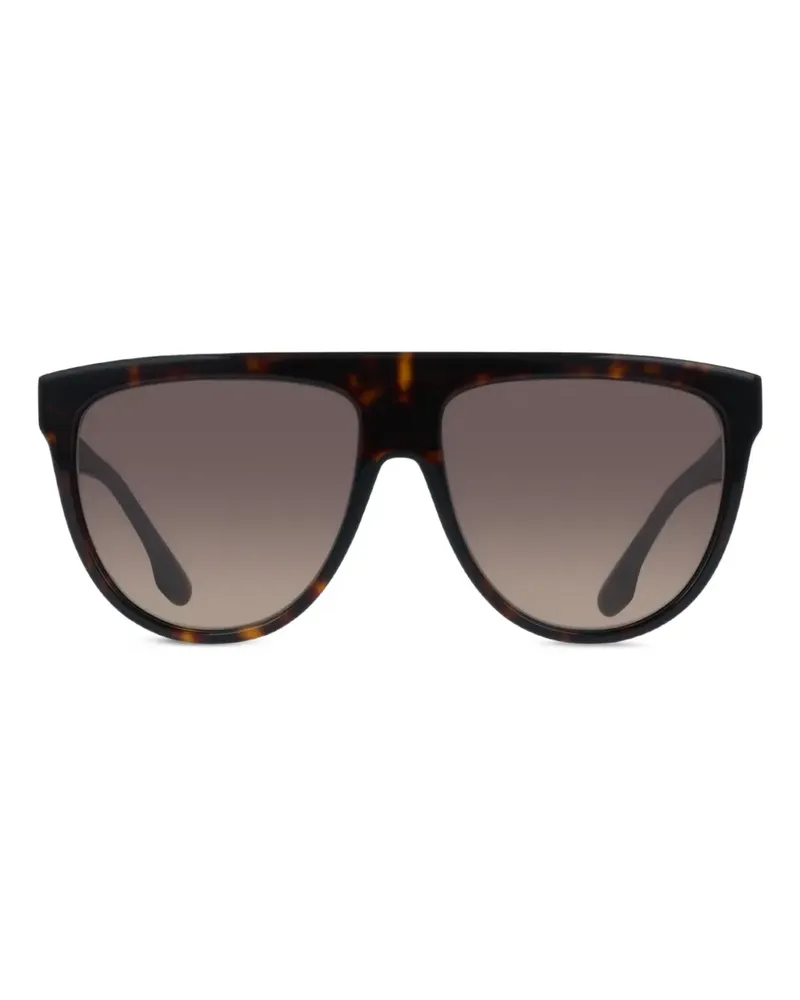 Victoria Beckham Sonnenbrille mit flacher Oberseite - Braun Braun