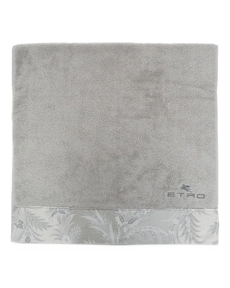 Etro Paisley-print embroidered towels (set of five) - Grau Grau