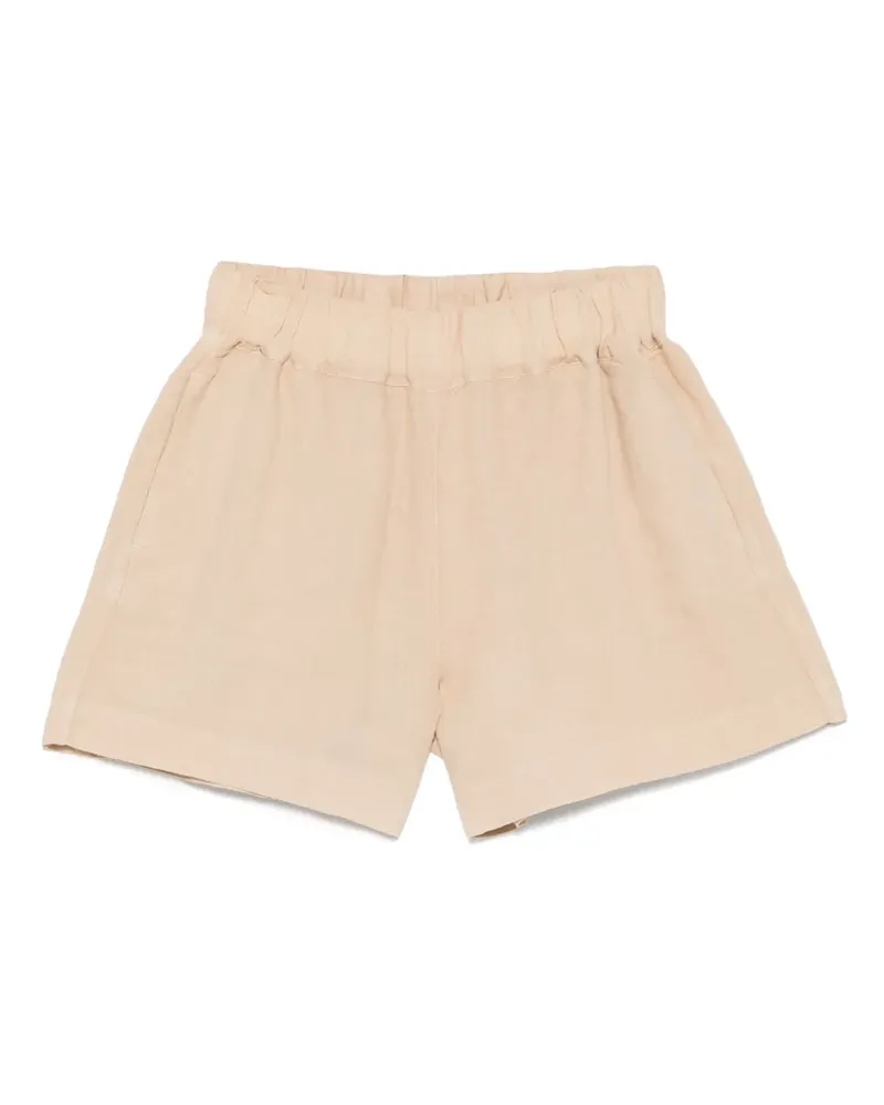 120% Lino Shorts aus Leinen - Nude Nude