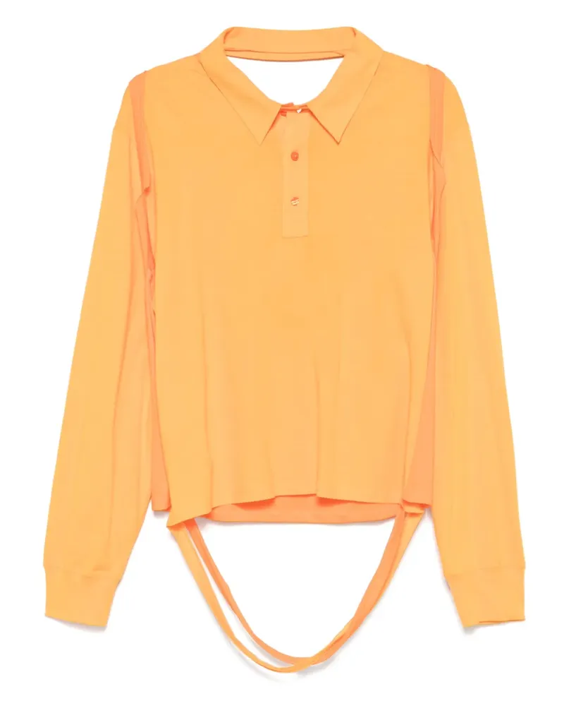 Eckhaus Latta Dekonstruiertes Poloshirt - Orange Orange