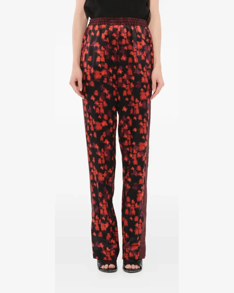 Givenchy Seidenhose mit Print - Schwarz Schwarz