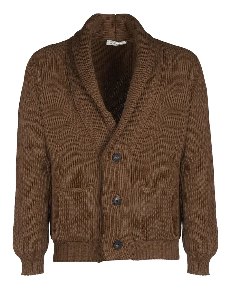 Filippo de Laurentiis Gerippter Cardigan - Braun Braun