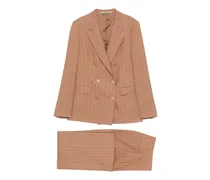 Doppelreihiger Anzug mit Nadelstreifen - Nude