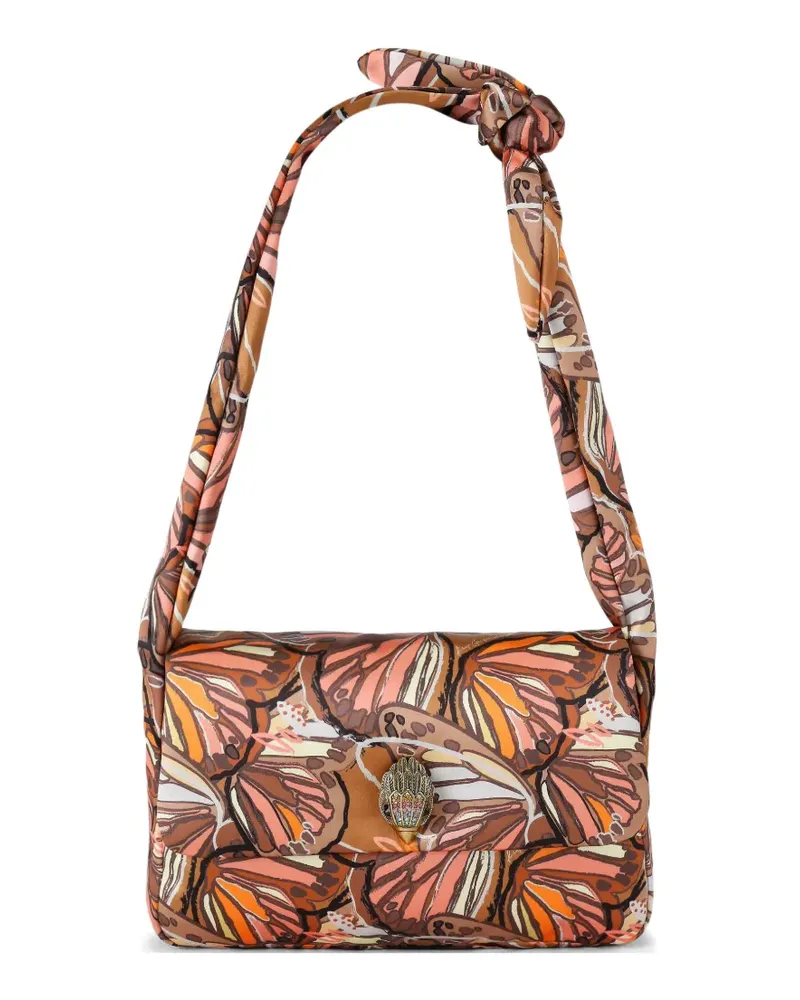 Kurt Geiger Kensington Knot Schultertasche mit Schmetterling-Print - Braun Braun