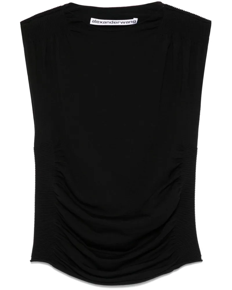 Alexander Wang Gerafftes Oberteil - Schwarz Schwarz