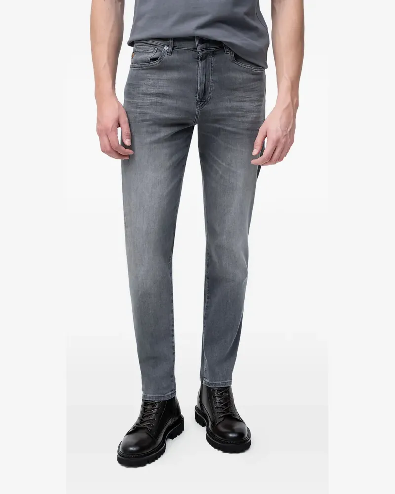 HUGO BOSS logo-patch jeans - Grau Grau