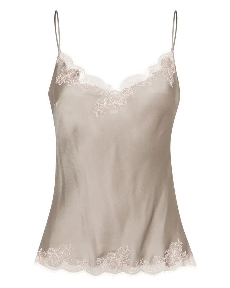 Carine Gilson Camisole-Top aus Seide - Grau Grau