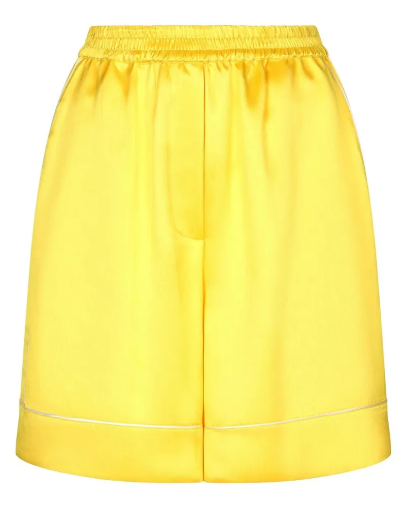 Dolce & Gabbana Lemon Seidenshorts - Gelb Gelb
