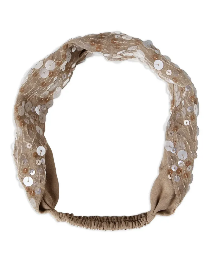 Brunello Cucinelli Haarreif mit Pailletten - Nude Nude