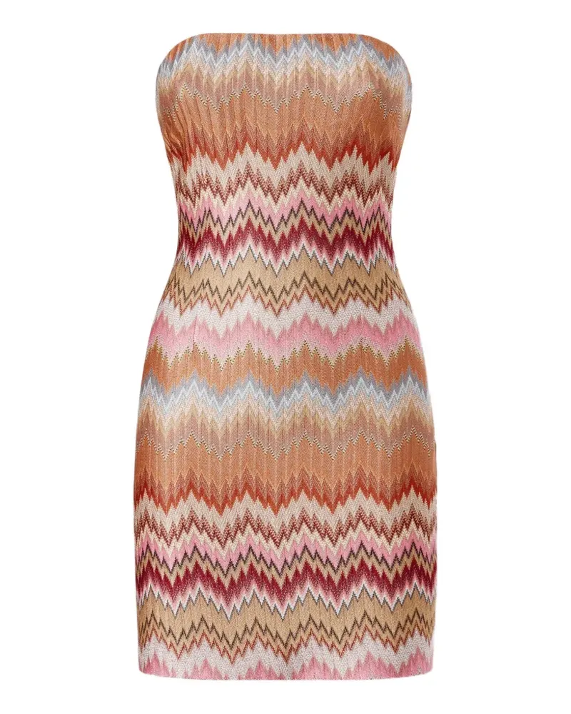 Missoni chevron strapless mini dress - Rosa Rosa