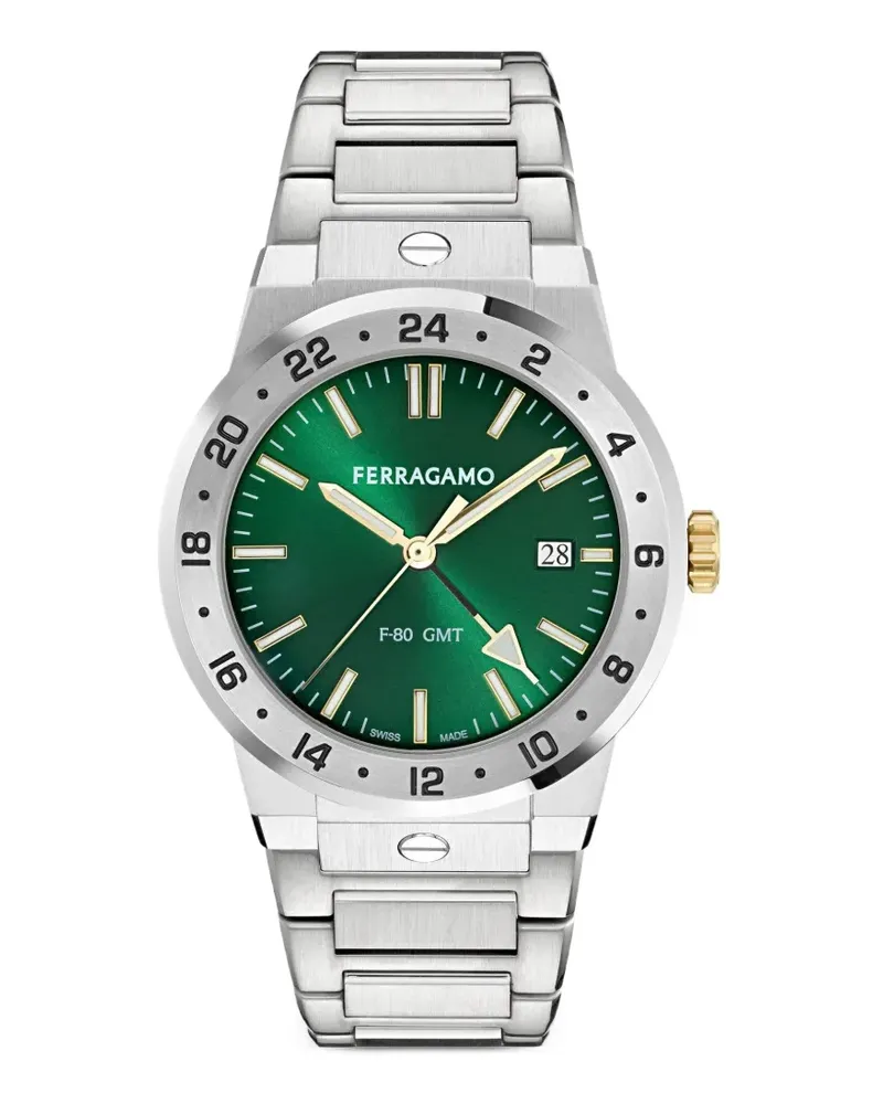 Ferragamo F-80 GMT Armbanduhr 41mm - Grün Grün