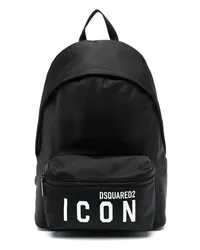 Dsquared2 Icon Rucksack mit Logo-Print Schwarz