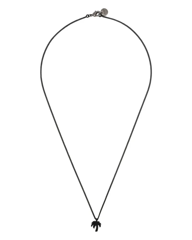 Palm Angels Halskette mit Logo-Anhänger - Schwarz Schwarz