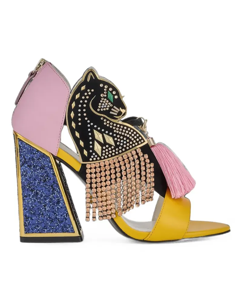 Kat Maconie Aya Panther Sandalen mit Kristallen 120mm - Rosa Rosa