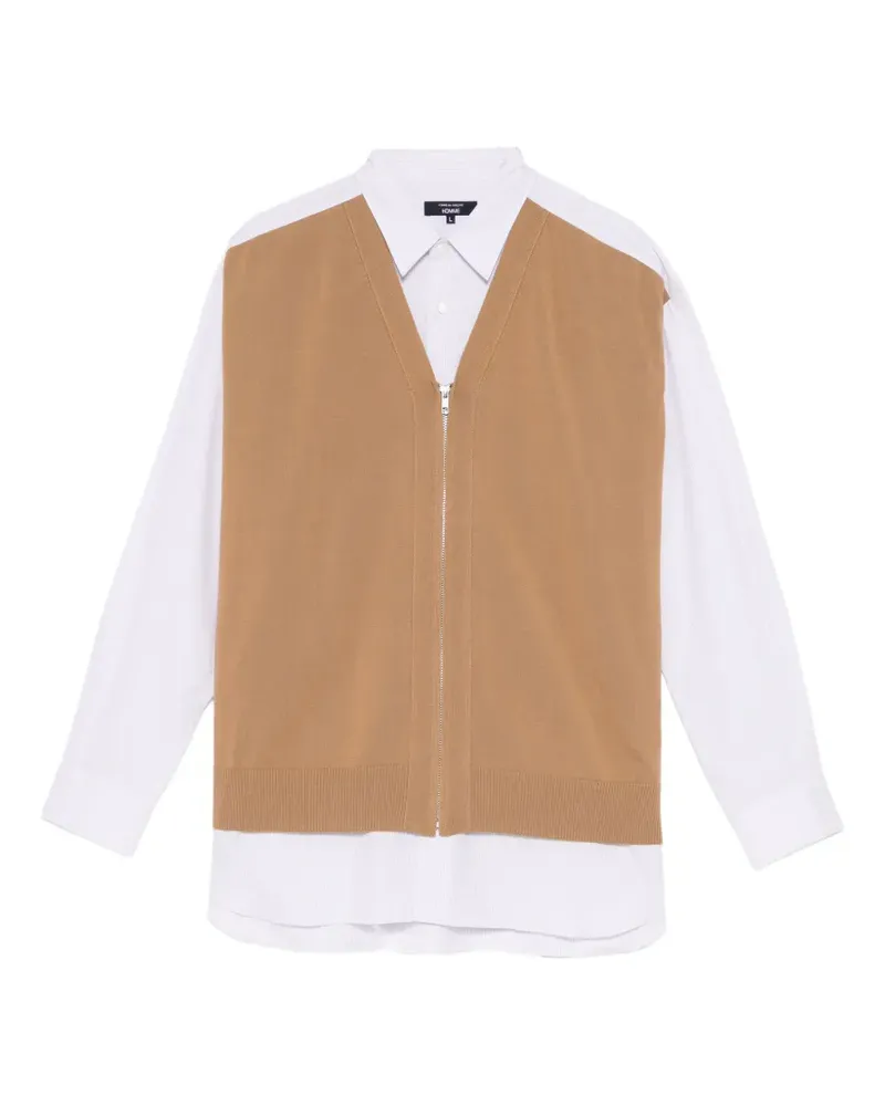 Comme des Garçons Hemd im Layering-Look - Rosa Rosa