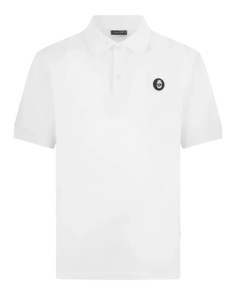 Billionaire Poloshirt mit Logo-Patch - Weiß Weiß