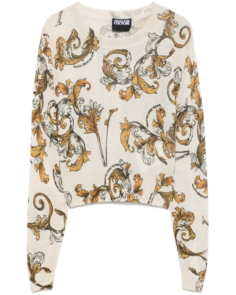 Versace Jeans Pullover mit Print - Nude Nude