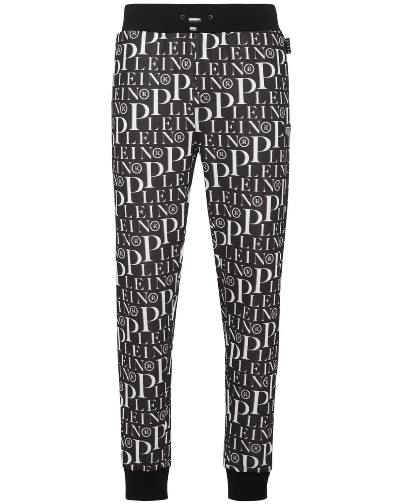 Philipp Plein Jogginghose mit Logo-Print Schwarz