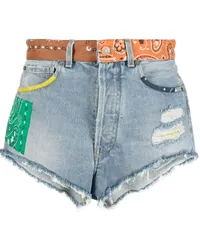 Alanui California Jeans-Shorts Blau