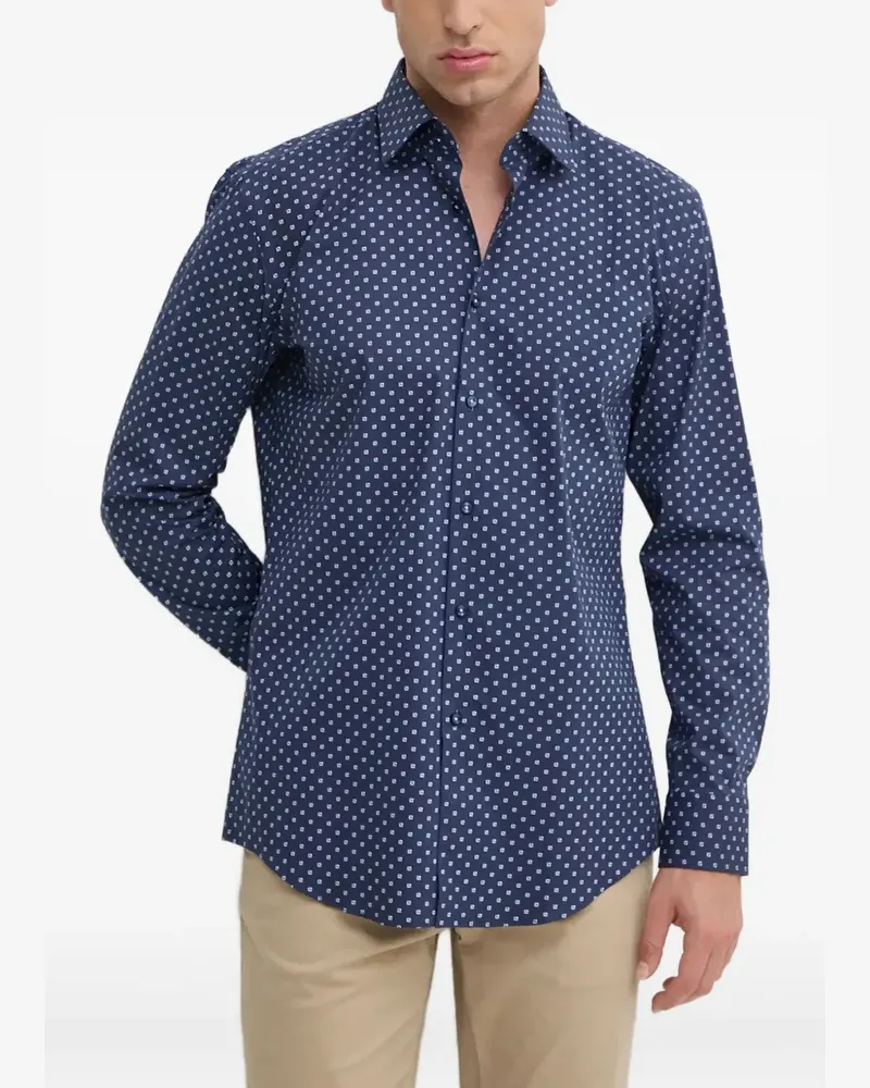 HUGO BOSS H-Hank-Kent patterned shirt - Blau Blau