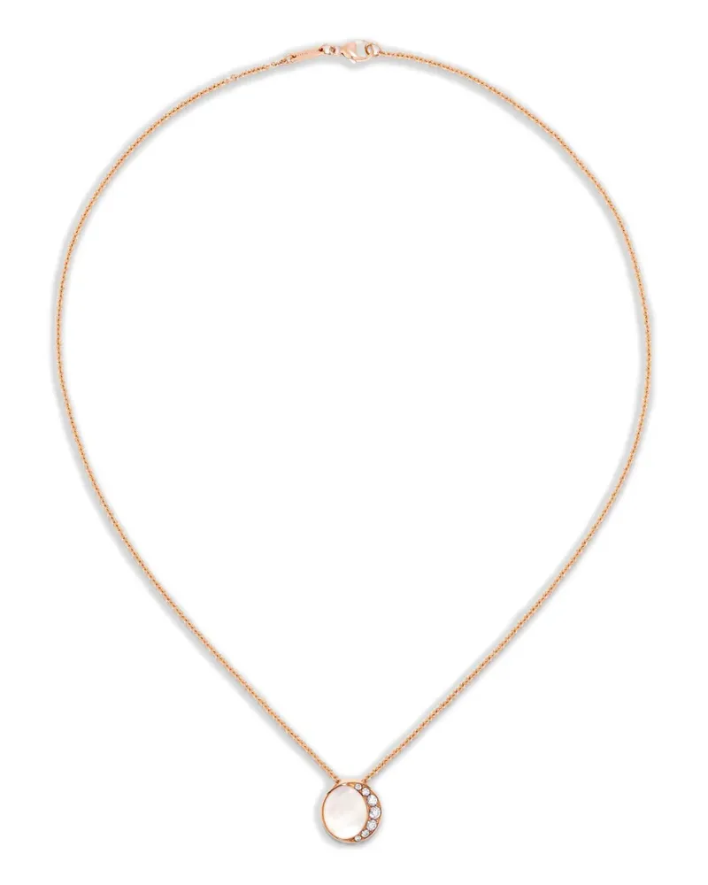 David Morris 18kt Rotgoldhalskette mit Diamant Gold