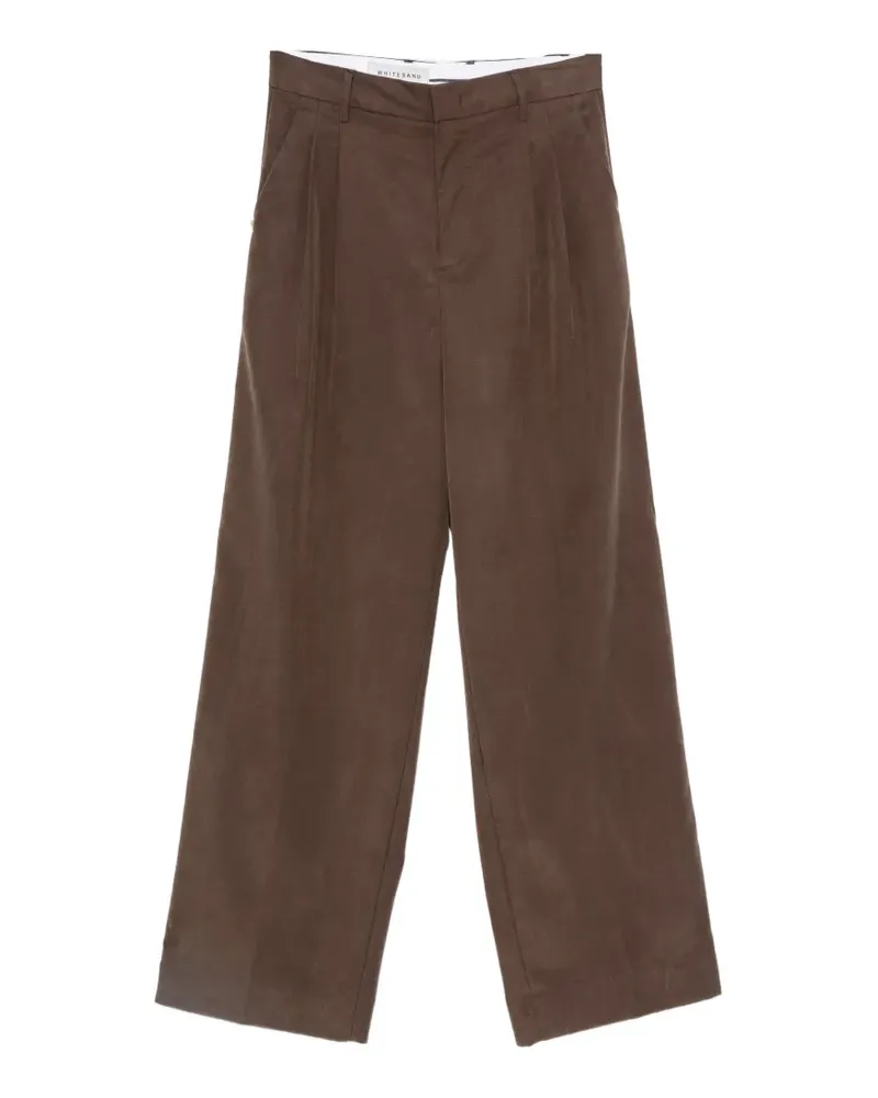 PLAN C Wide-Leg-Hose mit Bundfalten - Braun Braun