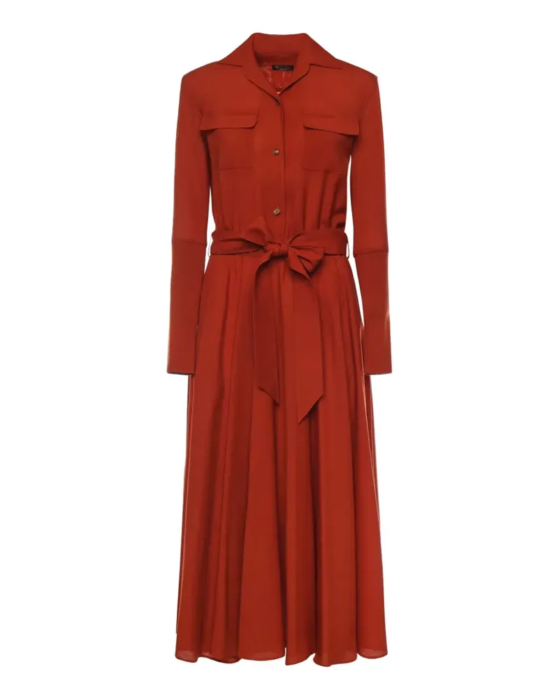 Loro Piana Verlaine Kleid mit Gürtel - Orange Orange