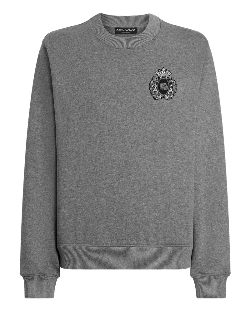Dolce & Gabbana Sweatshirt mit Logo-Applikation - Grau Grau