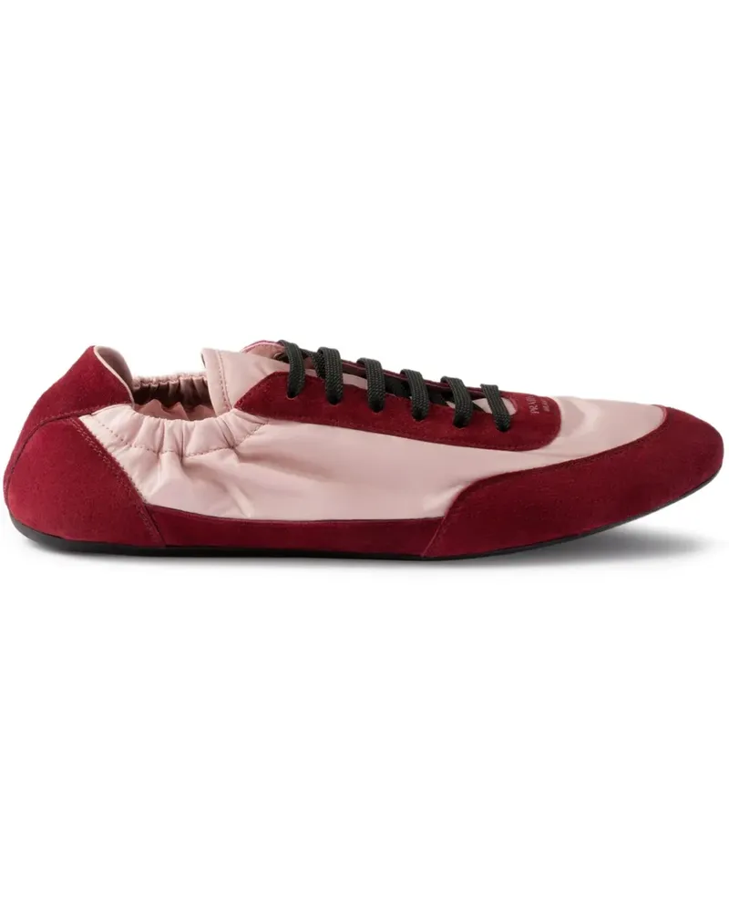 Prada Sneakers mit Wildledereinsätzen - Rot Rot