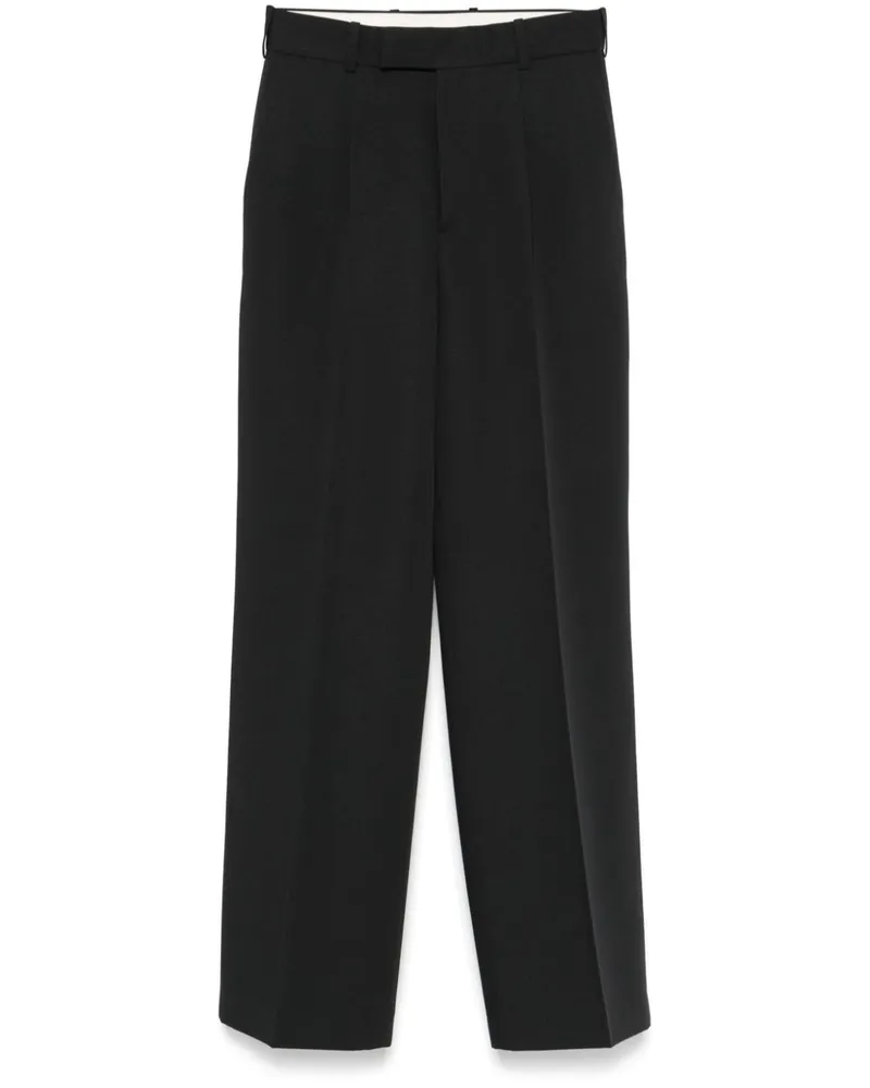 Róhe Hose mit Faltendetails - Schwarz Schwarz