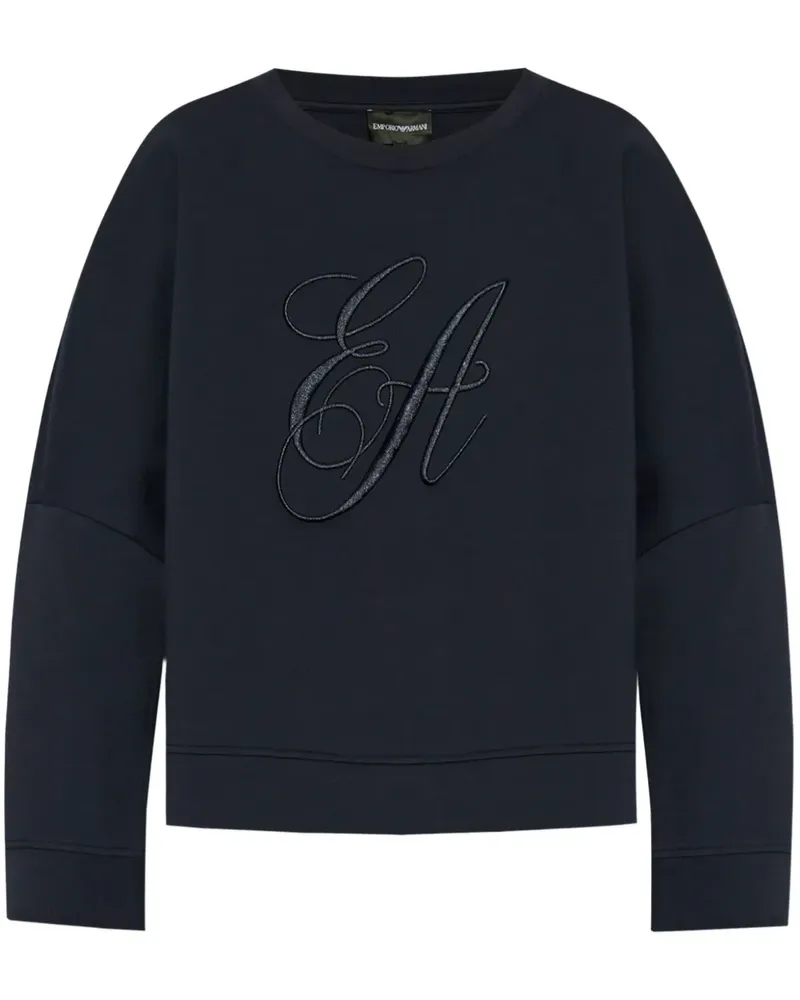 Emporio Armani Sweatshirt mit Logo-Stickerei - Blau Blau