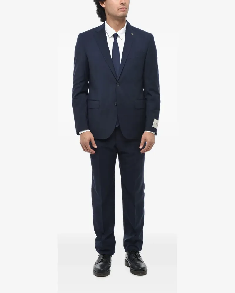 Corneliani single-breasted virgin-wool suit - Blau Blau