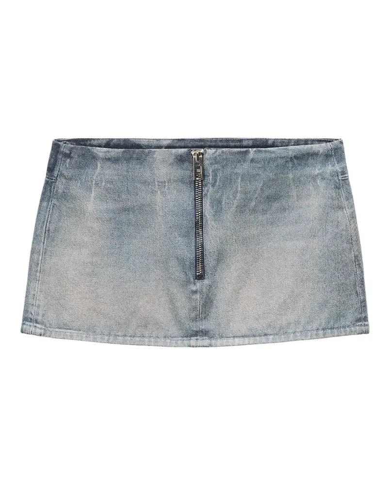 Alexander Wang Minirock aus glasiertem Denim - Blau Blau