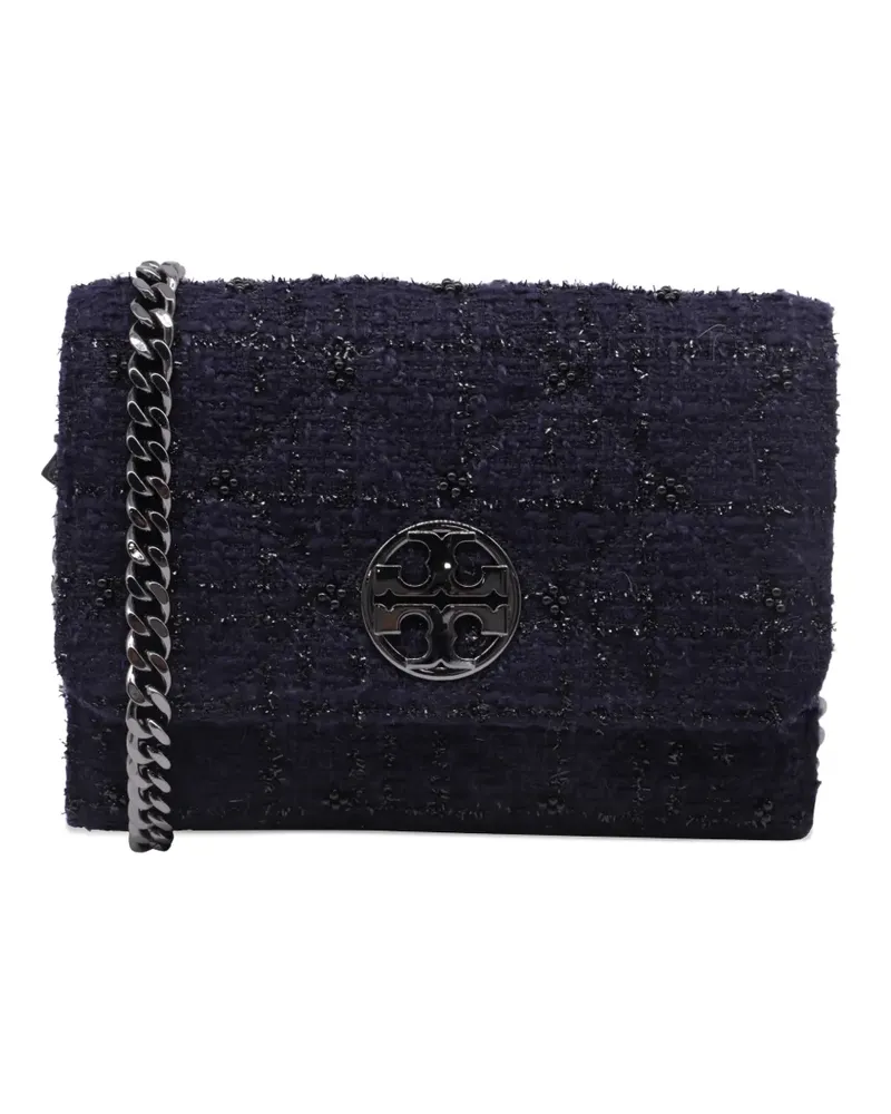 Tory Burch quilted tweed shoulder bag - Blau Blau