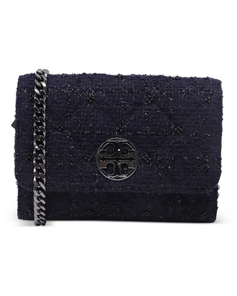 Tory Burch quilted tweed shoulder bag - Blau Blau