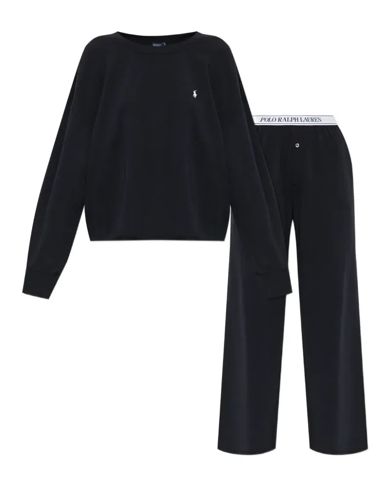 Ralph Lauren logo-embroidered pyjamas set - Schwarz Schwarz