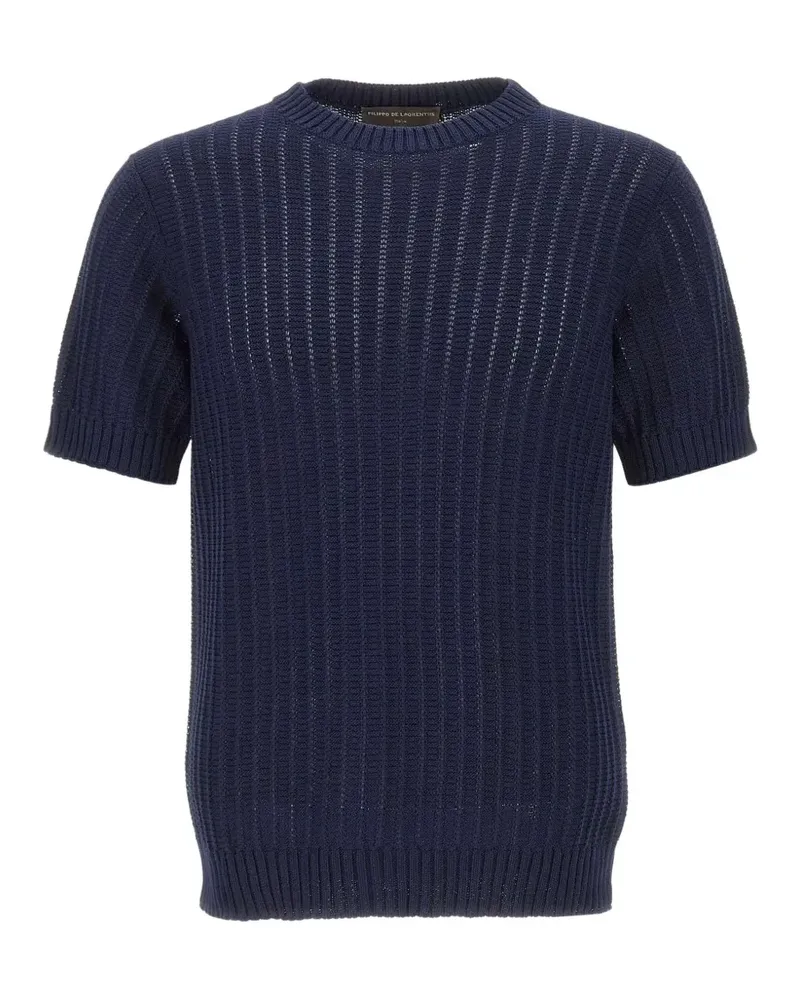 Filippo de Laurentiis T-Shirt mit rundem Ausschnitt - Blau Blau
