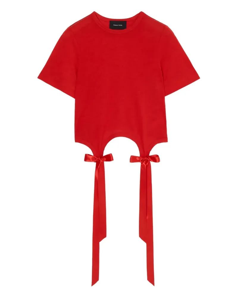 Simone Rocha Top mit Knoten - Rot Rot