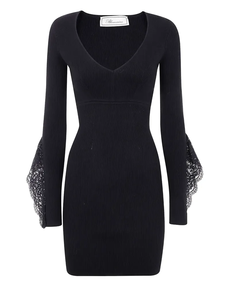 Blumarine Geripptes Minikleid - Schwarz Schwarz