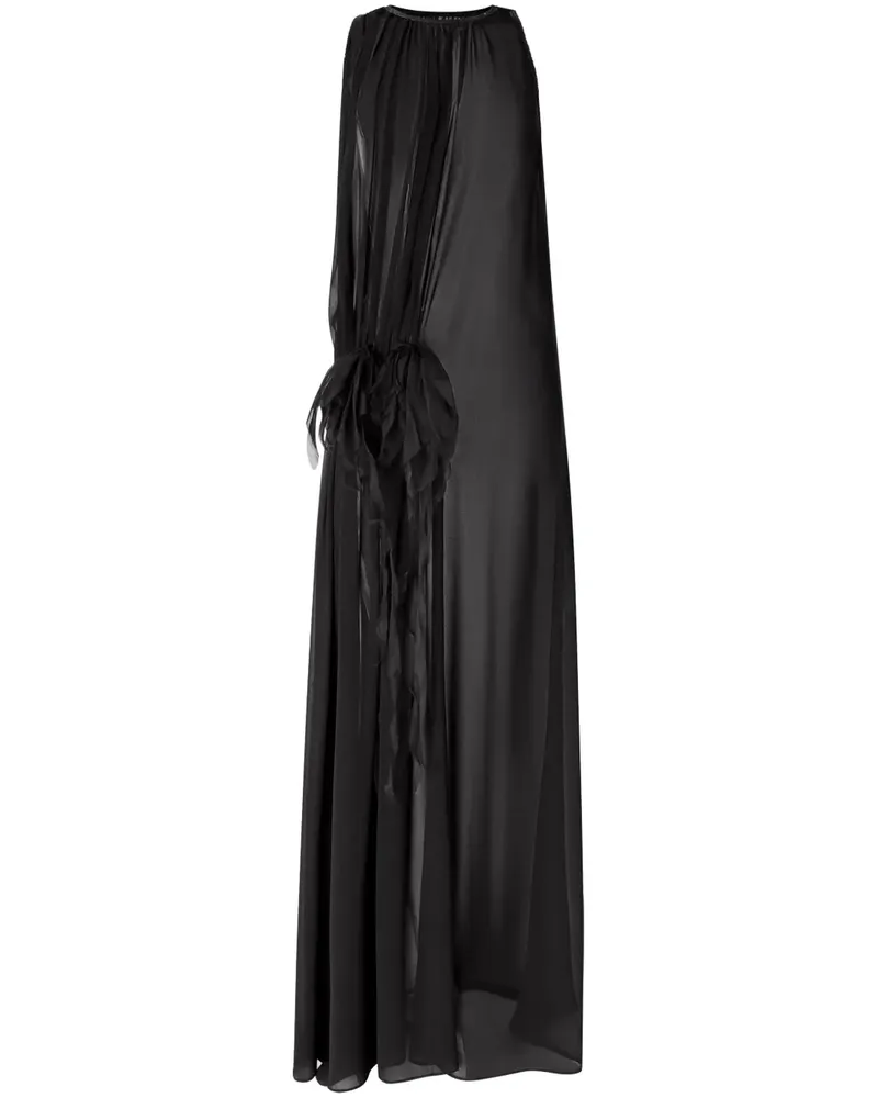Genny Semi-transparentes Maxikleid - Schwarz Schwarz