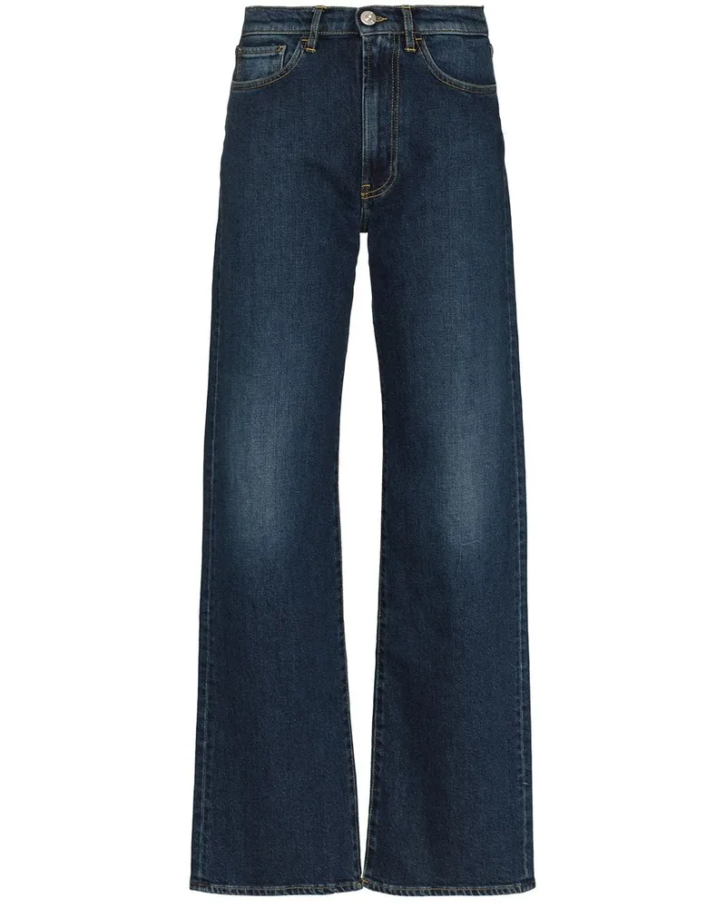 3x1 Jeans mit hohem Bund Blau