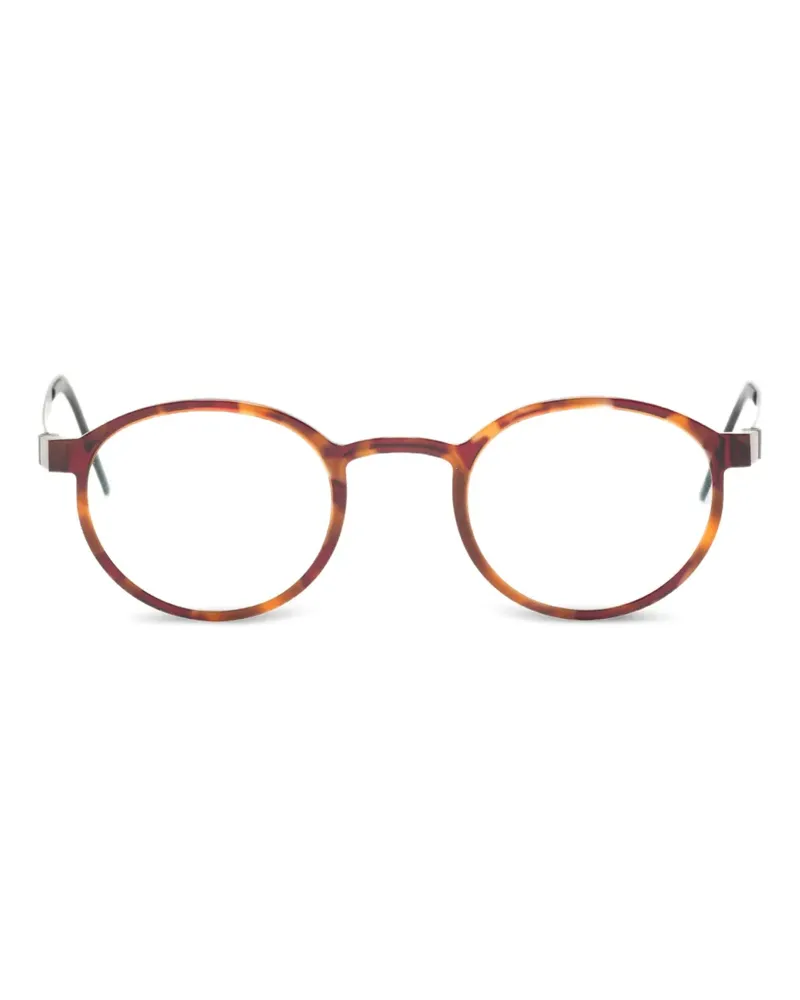 Lindberg 1014 Brille mit rundem Gestell - Braun Braun