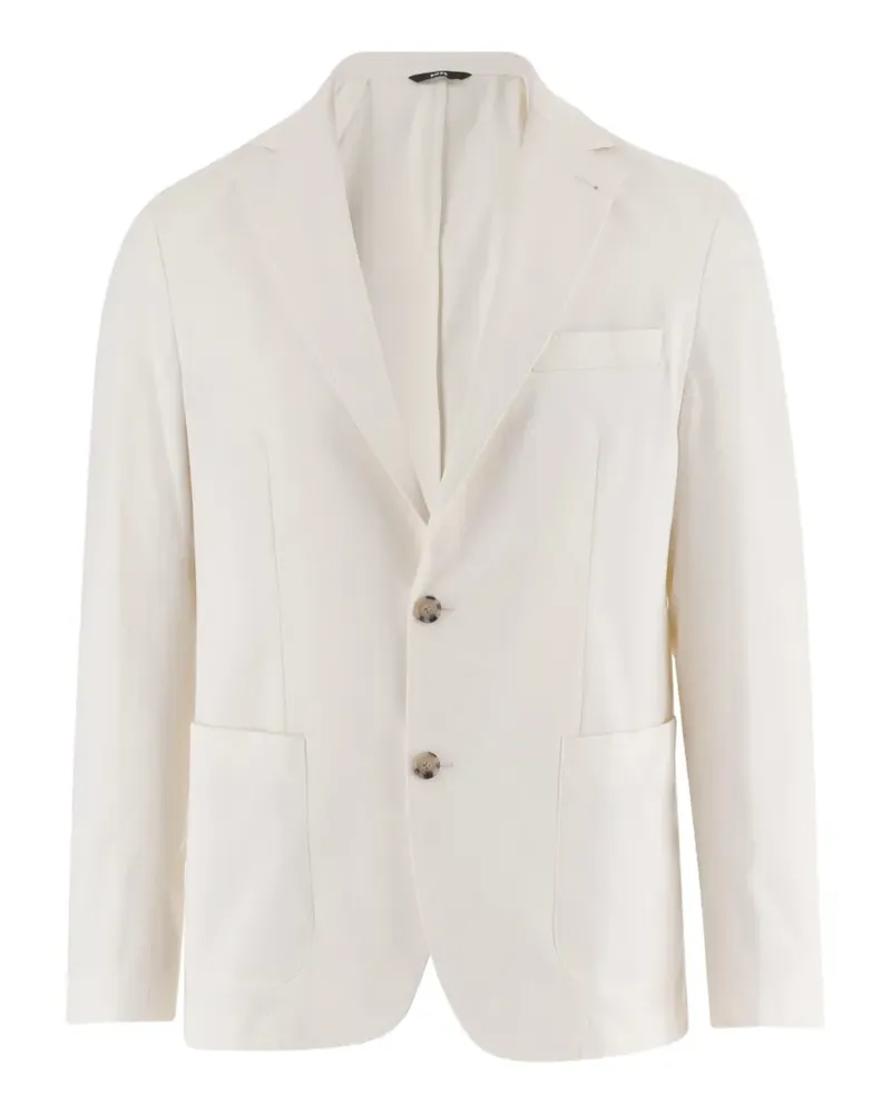 HUGO BOSS notched-lapel single-breasted blazer - Weiß Weiß