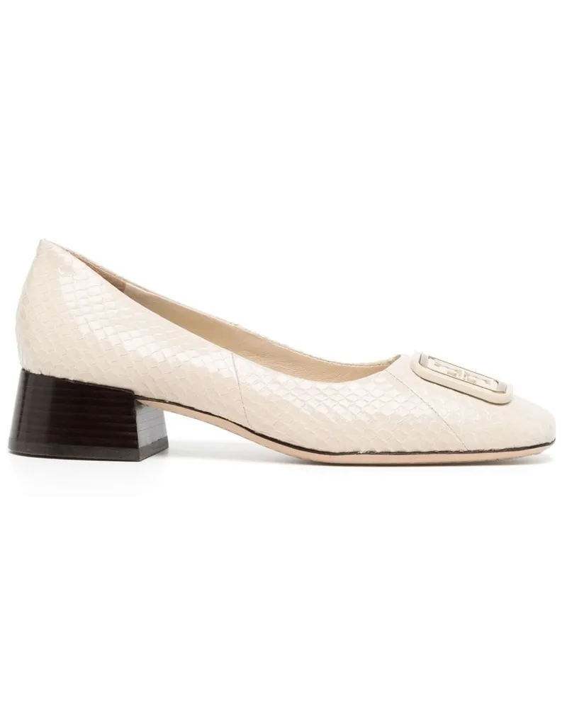 Tory Burch Georgia Pumps mit Logo-Schild - Nude Nude