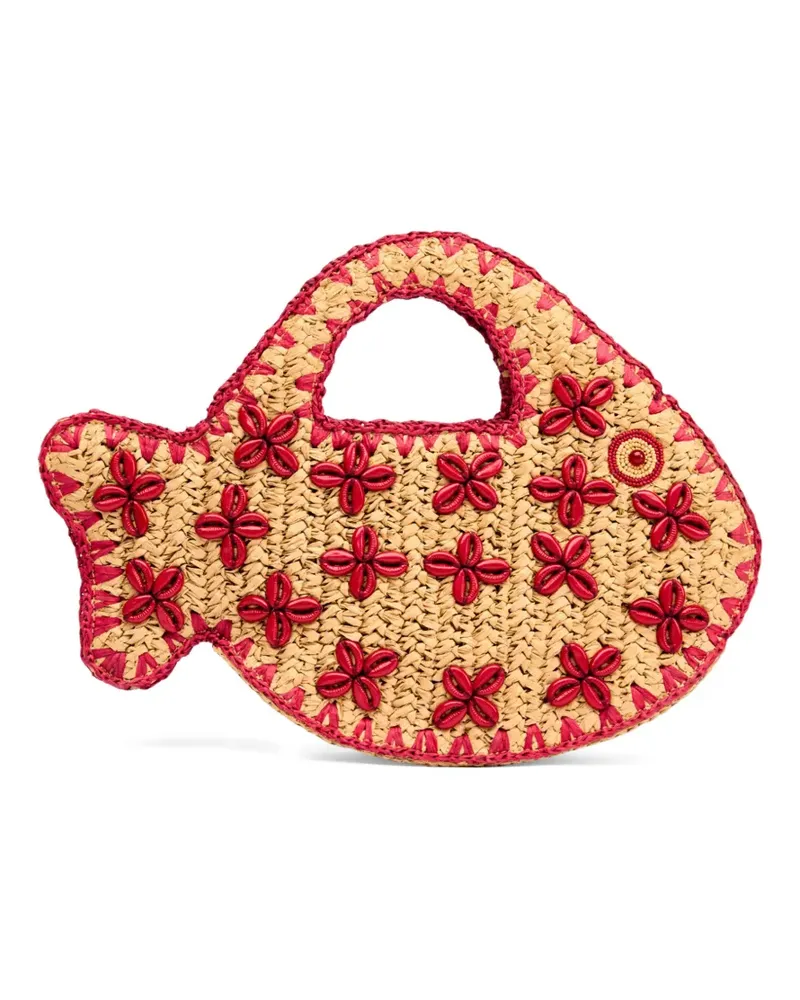 Simon Miller Puka mini Tasche in Fischform - Nude Nude