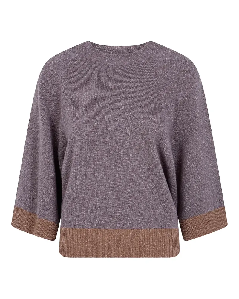 Twin-Set metallic raglan-sleeve sweater - Braun Braun